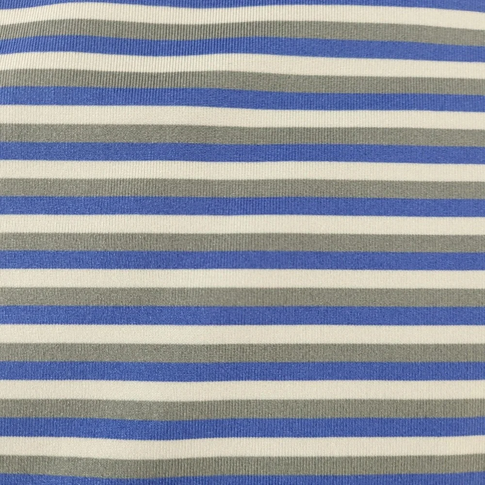 RLX Ralph Lauren Polo Shirt‎ Mens Large Blue Striped Golf Wicking Performance